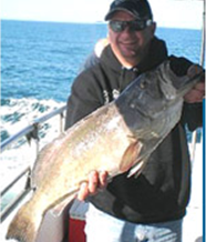 Man Holding Big Gray Fish — Fort Myers, FL — Captain Tony’s Fishing Adventures