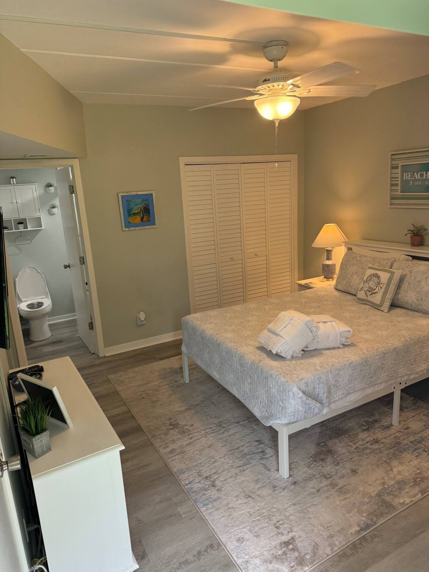 Enjoy a good night's sleep after a fun day of beach and sports activities.