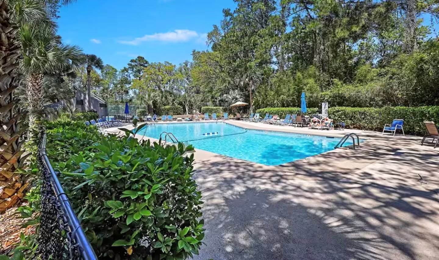 Enjoy a refreshing swim in your own pool after a day of outside sports and adventure.