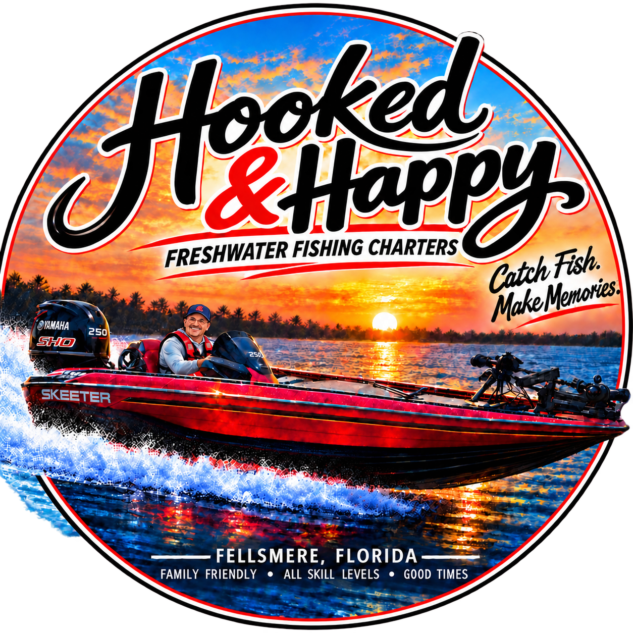 Hooked & Happy Freshwater Fishing Charters badge