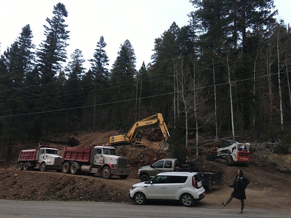 Clearing The Road Side — La Luz, NM — R.D. Blankenship Dirt Work LLC