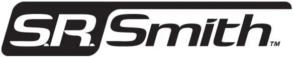 A black and white logo for sr smith