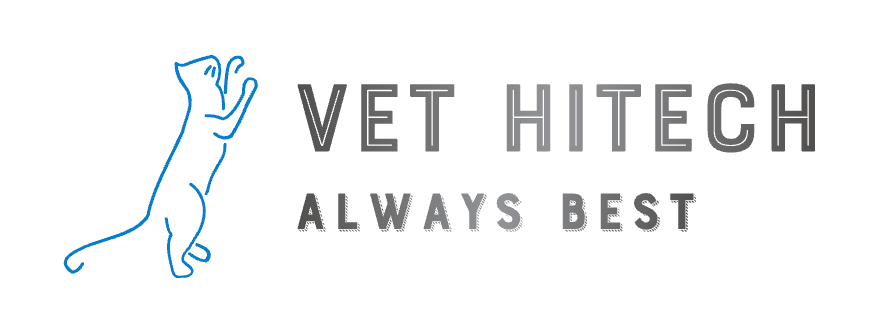 A logo for vet hitech always best with a cat on it.