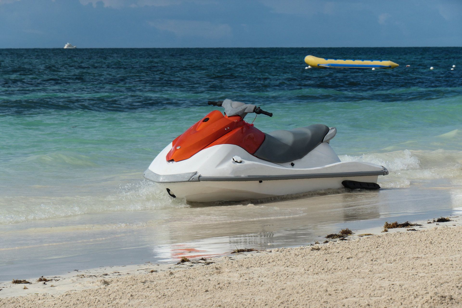 Jet ski on beach