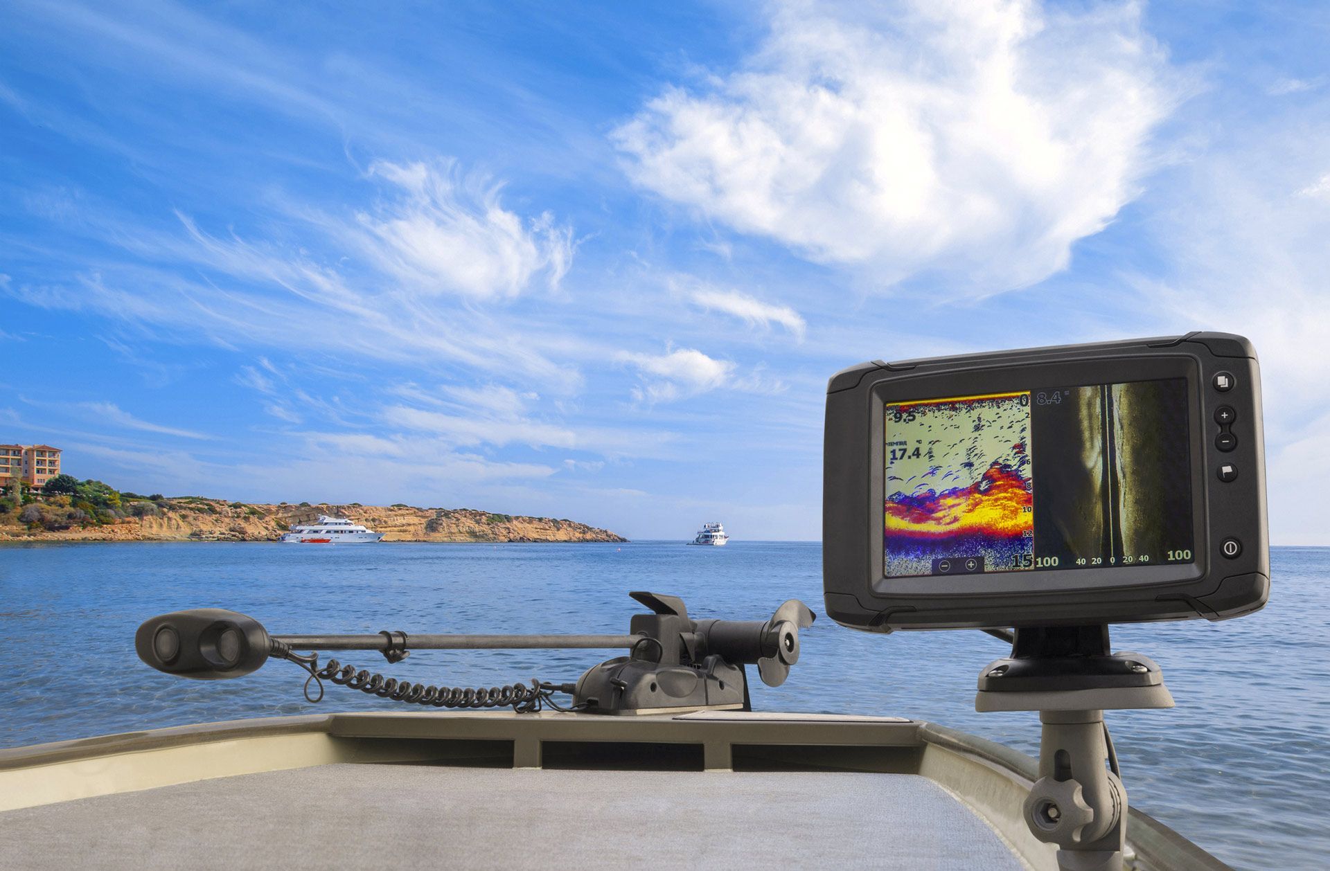 Fishfinder in use