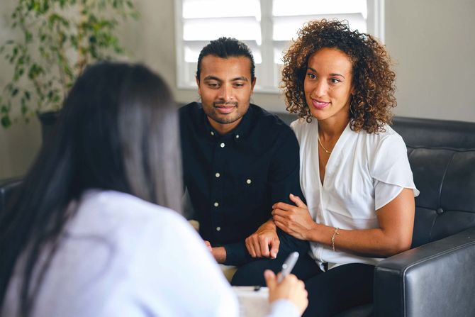 Couple attending a counseling session