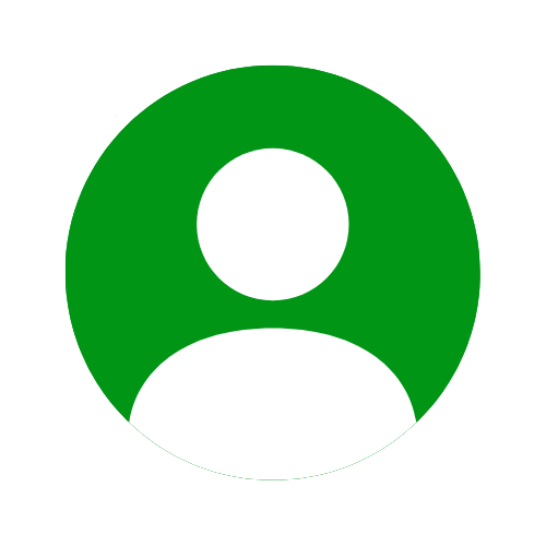 Green circular user avatar icon with white silhouette