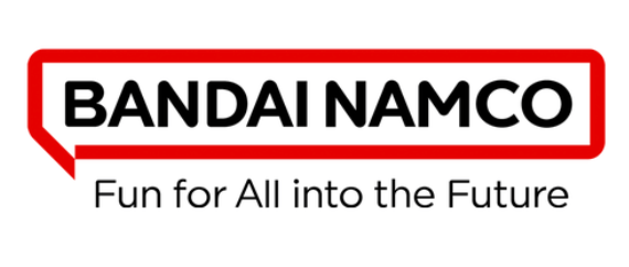 Bandai Namco logo with red border and "Fun for All into the Future" tagline.