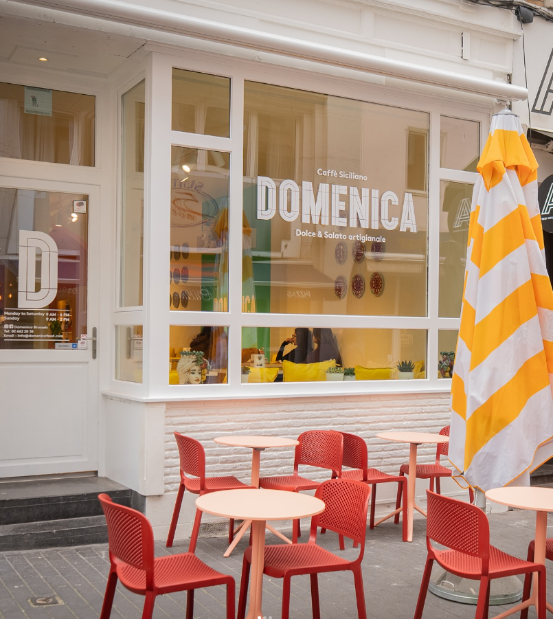 Cafe exterior: 