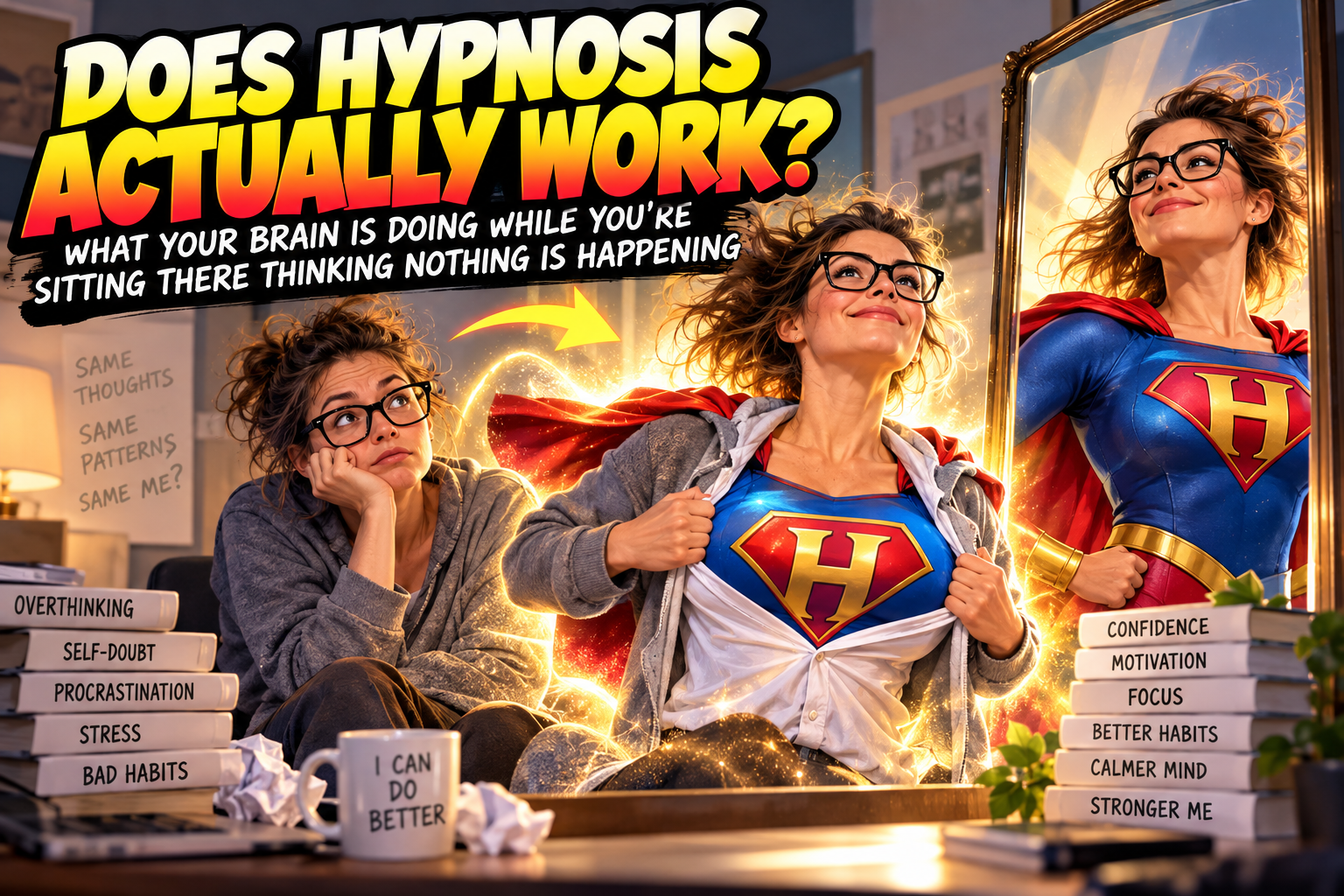 People come into hypnosis expecting fireworks. They expect their eyes to roll backward, their brain