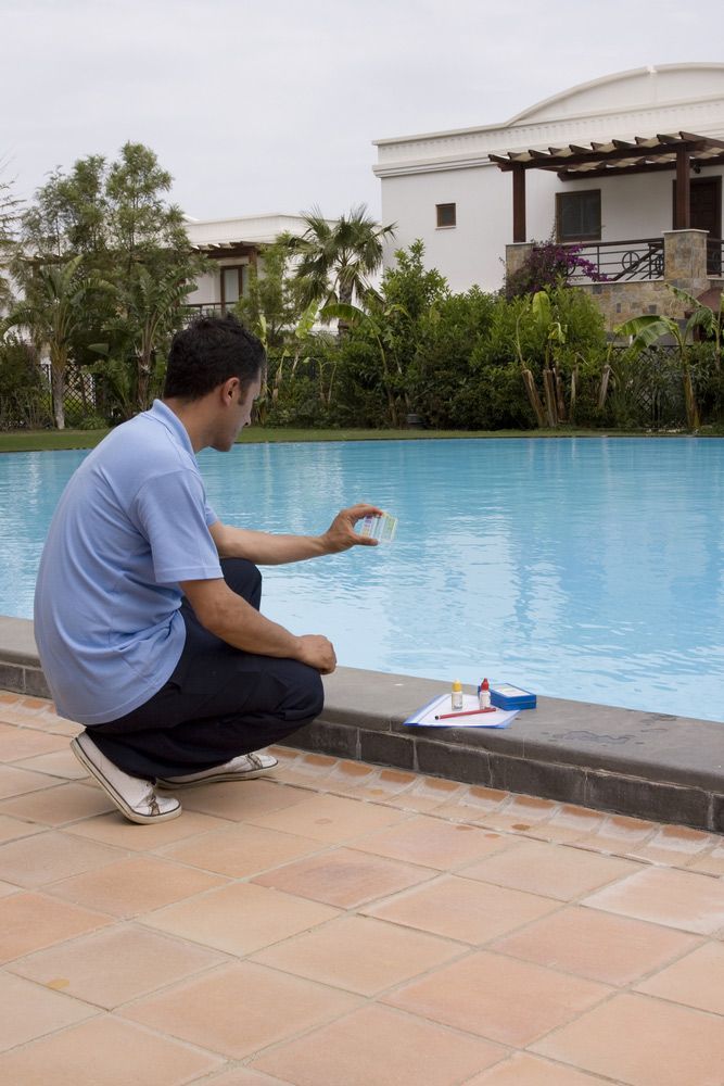pH Test On Swimming Pool Water — Water Equipment Service in Nelson Bay, NSW