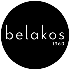 Een zwart-wit logo voor belakos 1960 in een cirkel.