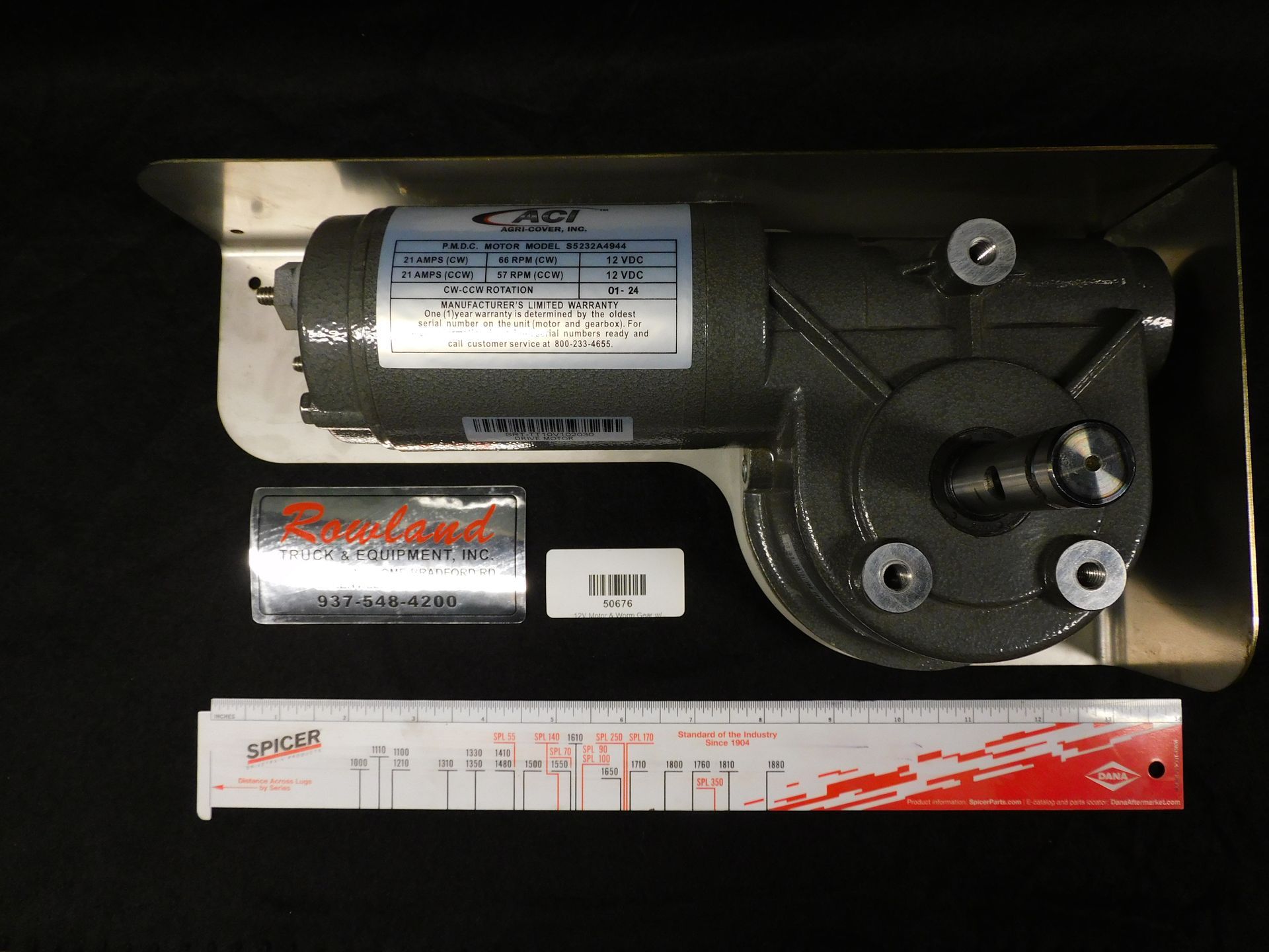 50676 - 12V Motor & Worm Gear W/ Cover (SRT-2)