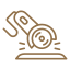 Tire icon with a wrench, suggesting vehicle repair or maintenance
