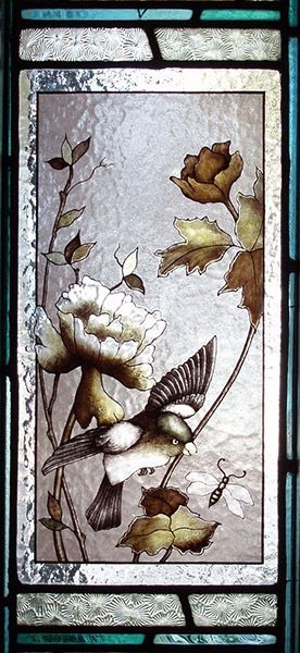 Painted Bird with Branch Stained Glass — Melbourne, VIC — Arcadia Leadlight & Stained Glass
