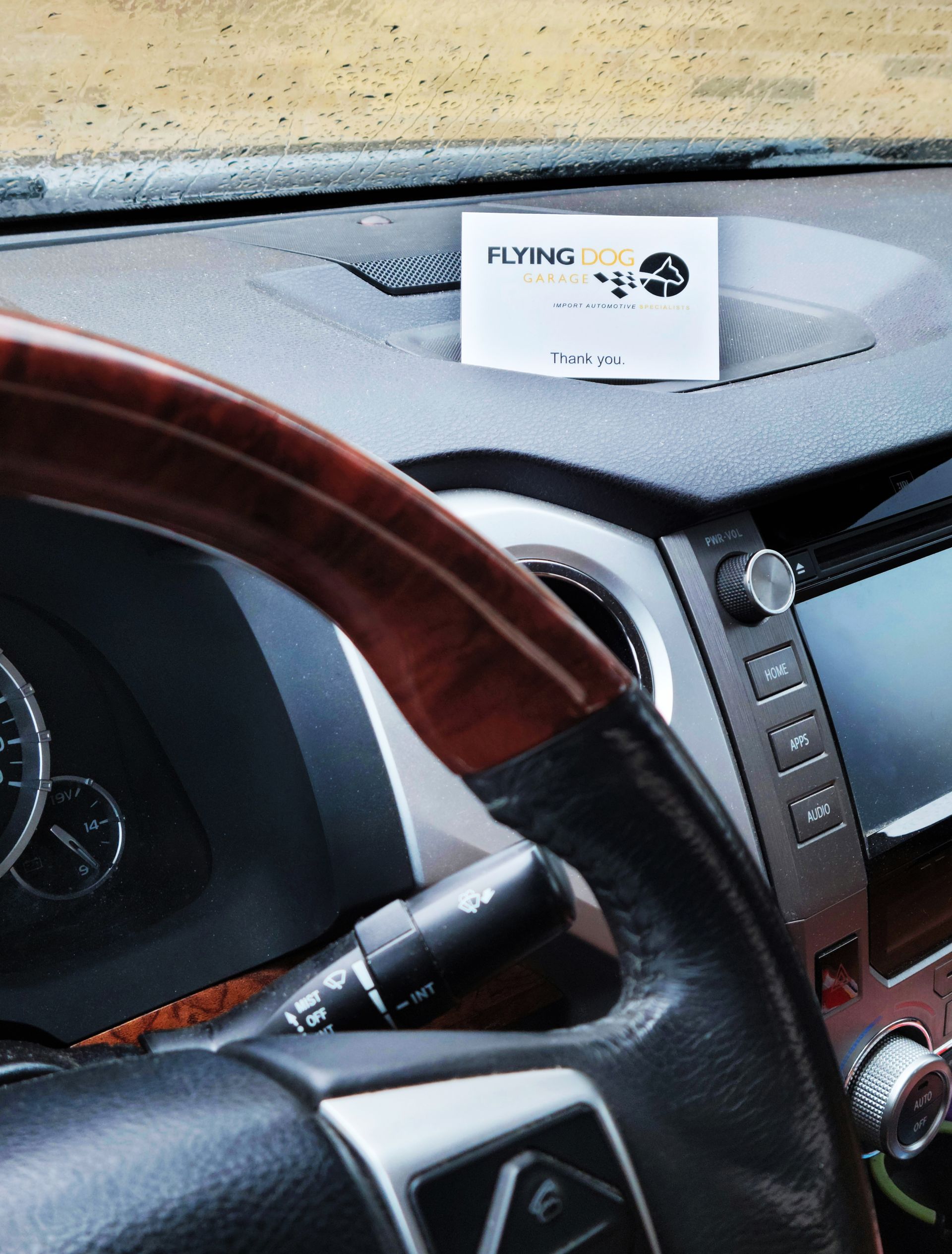 Close-up of Car's Interior | Flying Dog Garage