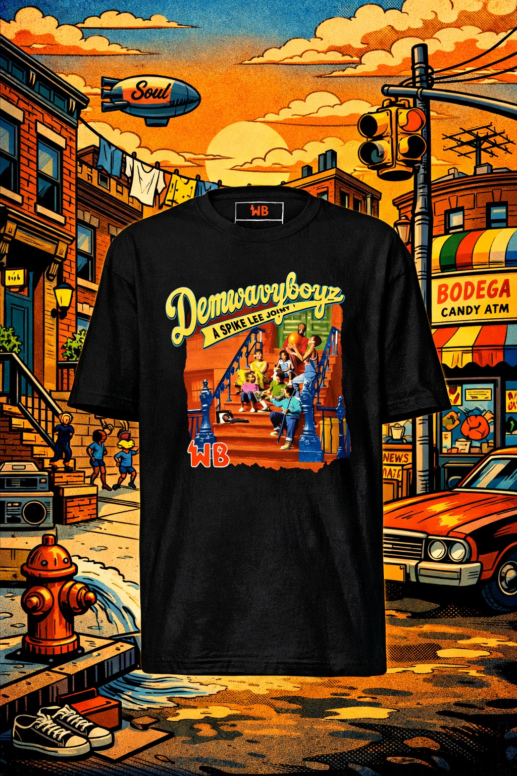 DemWavyBoyz Crooklyn tee inspired by city culture, waves, and street legacy

