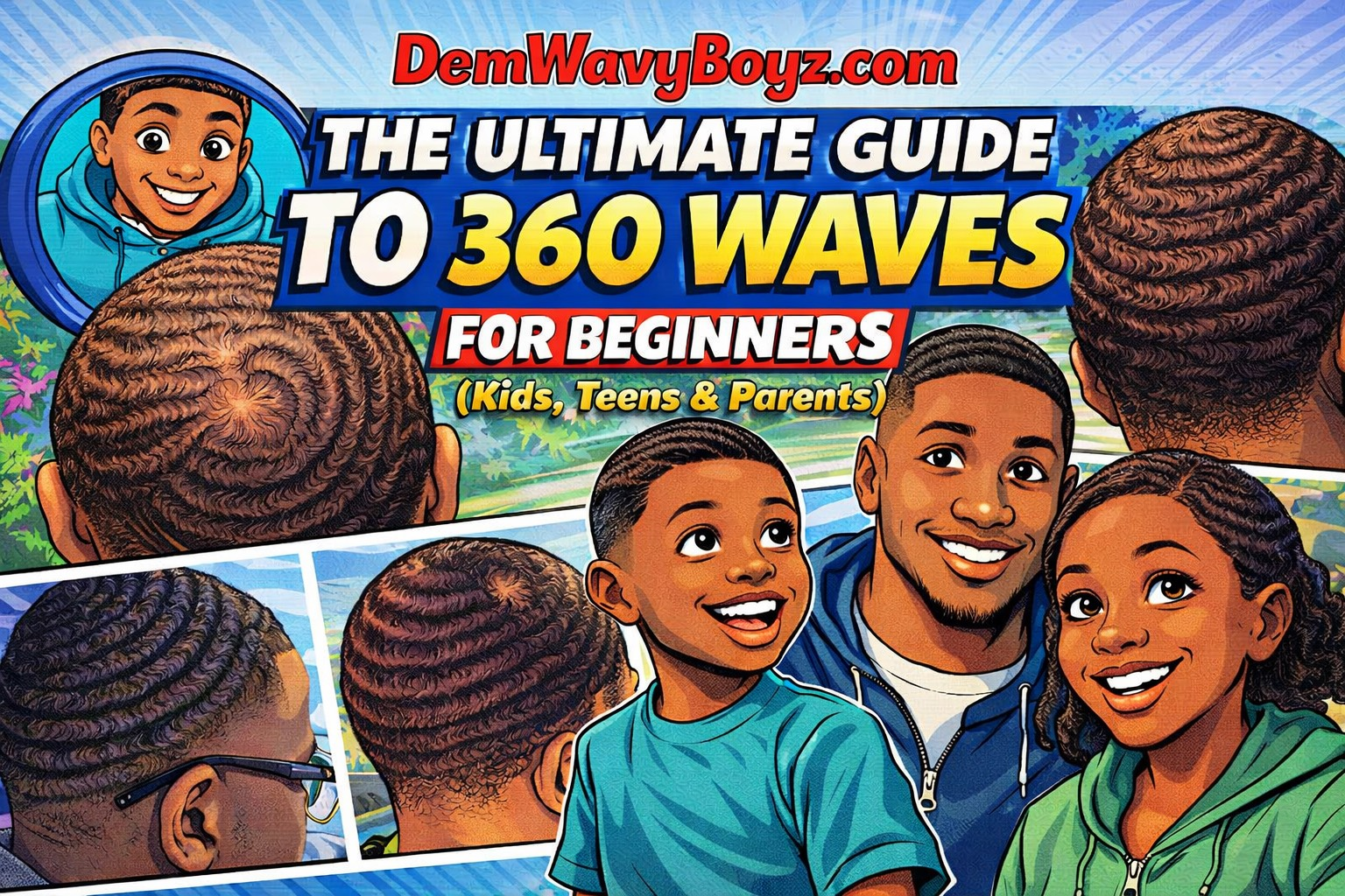 DemWavyBoyz comic-style 360 waves guide for beginners