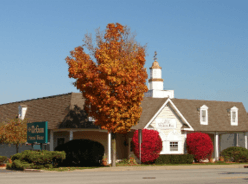 Exterior view of University Area Chapel in South Bend, IN