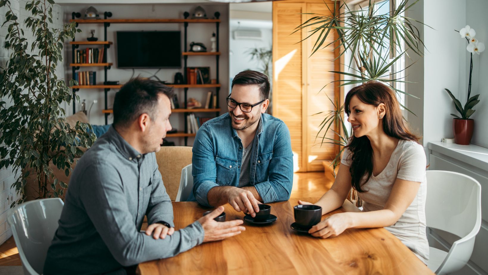 Rental property manager working with clients