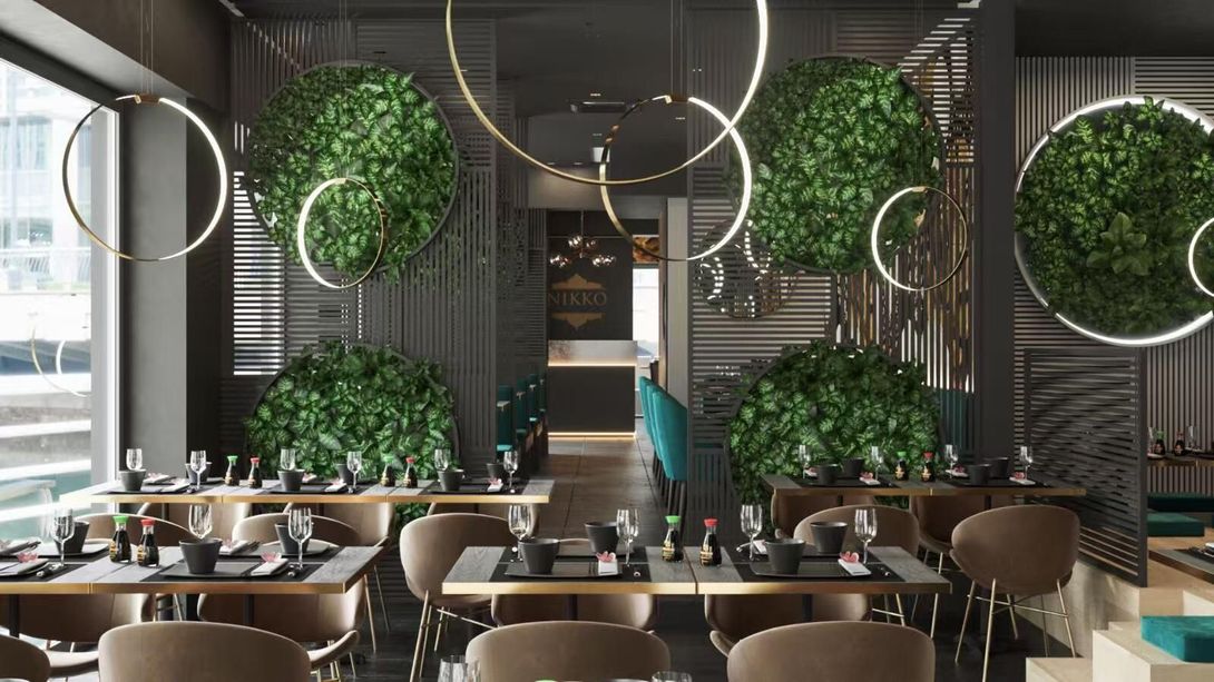 Ristorante giapponese dall'atmosfera suggestiva