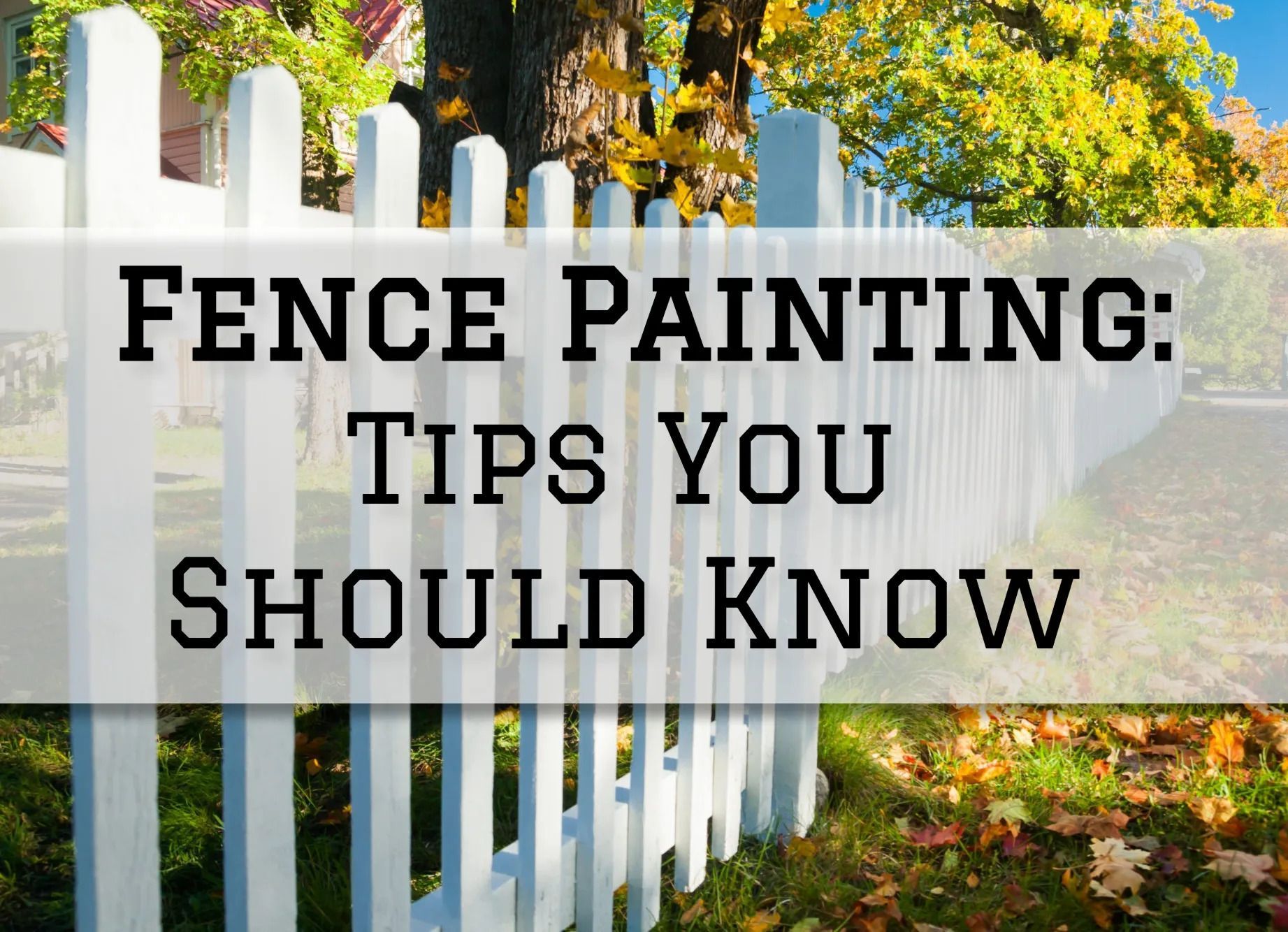 White picket fence, with the title