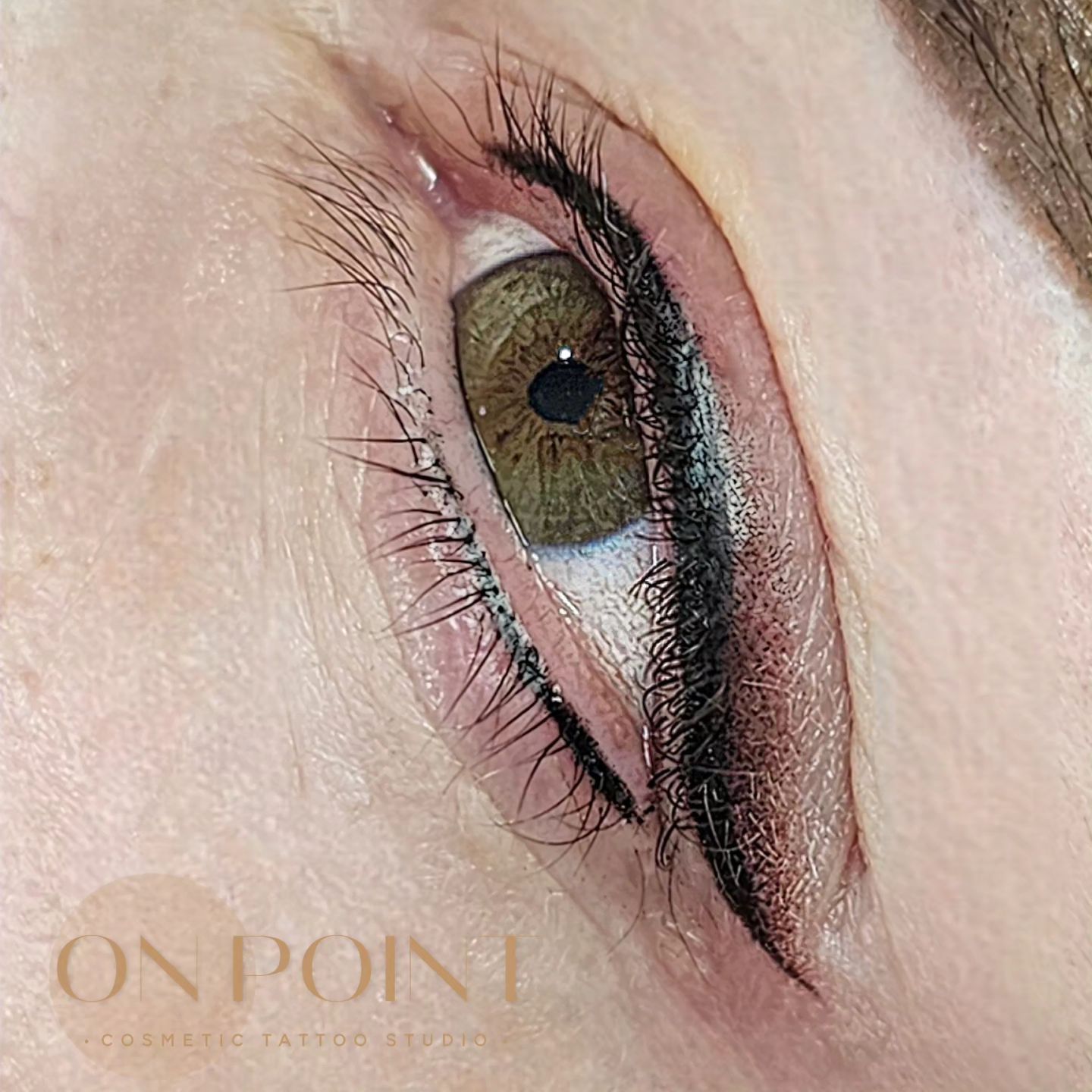 Close-up of an Eye With Permanent Eyeliner — On Point Cosmetic Tattoo Studio In Buderim, QLD