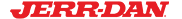 Logo of the company Jerr-Dan in red, slightly shadowed letters.