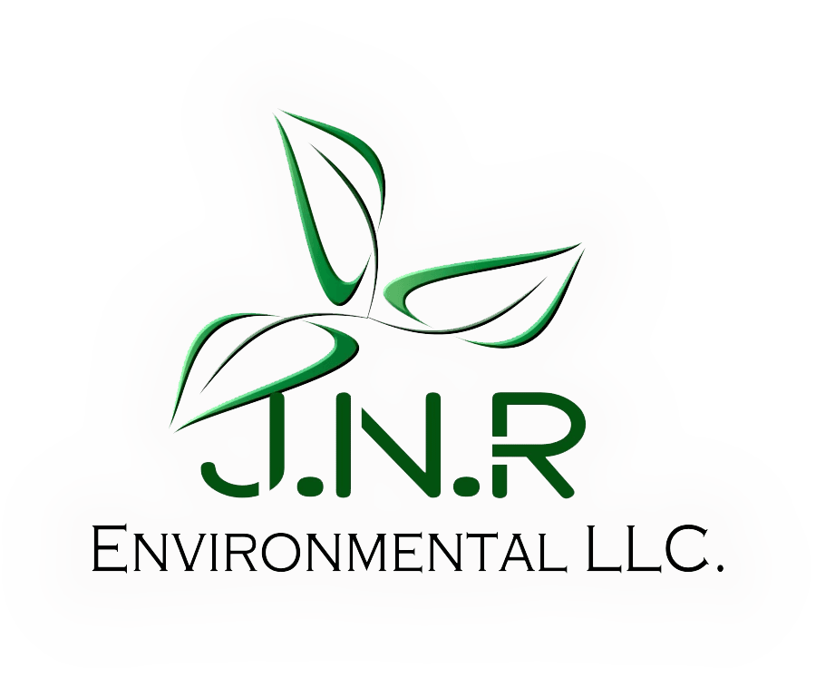J.N.R Environmental LLC logo with green leaf design and black text on white background