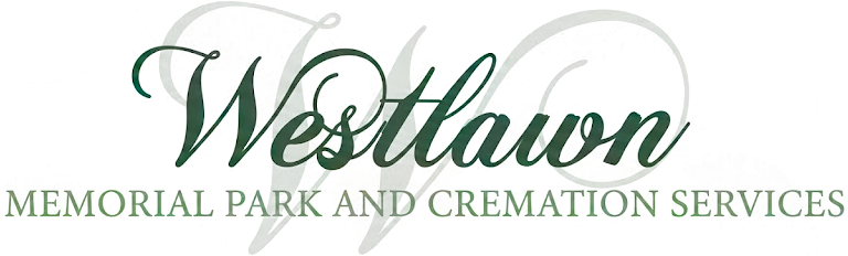 Westlawn Memorial Park and Cremation Services logo in green script
