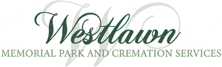 Westlawn Memorial Park and Cremation Services logo in green script