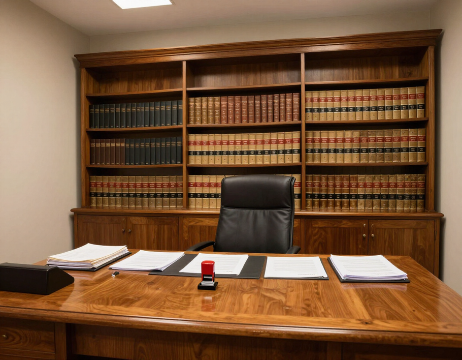 Interior del estudio jurídico notarial