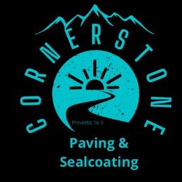 Cornerstone Paving & Sealcoating A logo for cornerstone paving and sealcoating