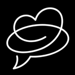 A black and white logo for chats with dr. steve.