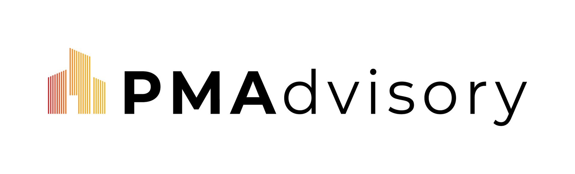 Logo for PMA Advisory, featuring a stylized building graphic and the text