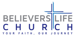 The logo for believers life church says `` your faith , our journey ''.