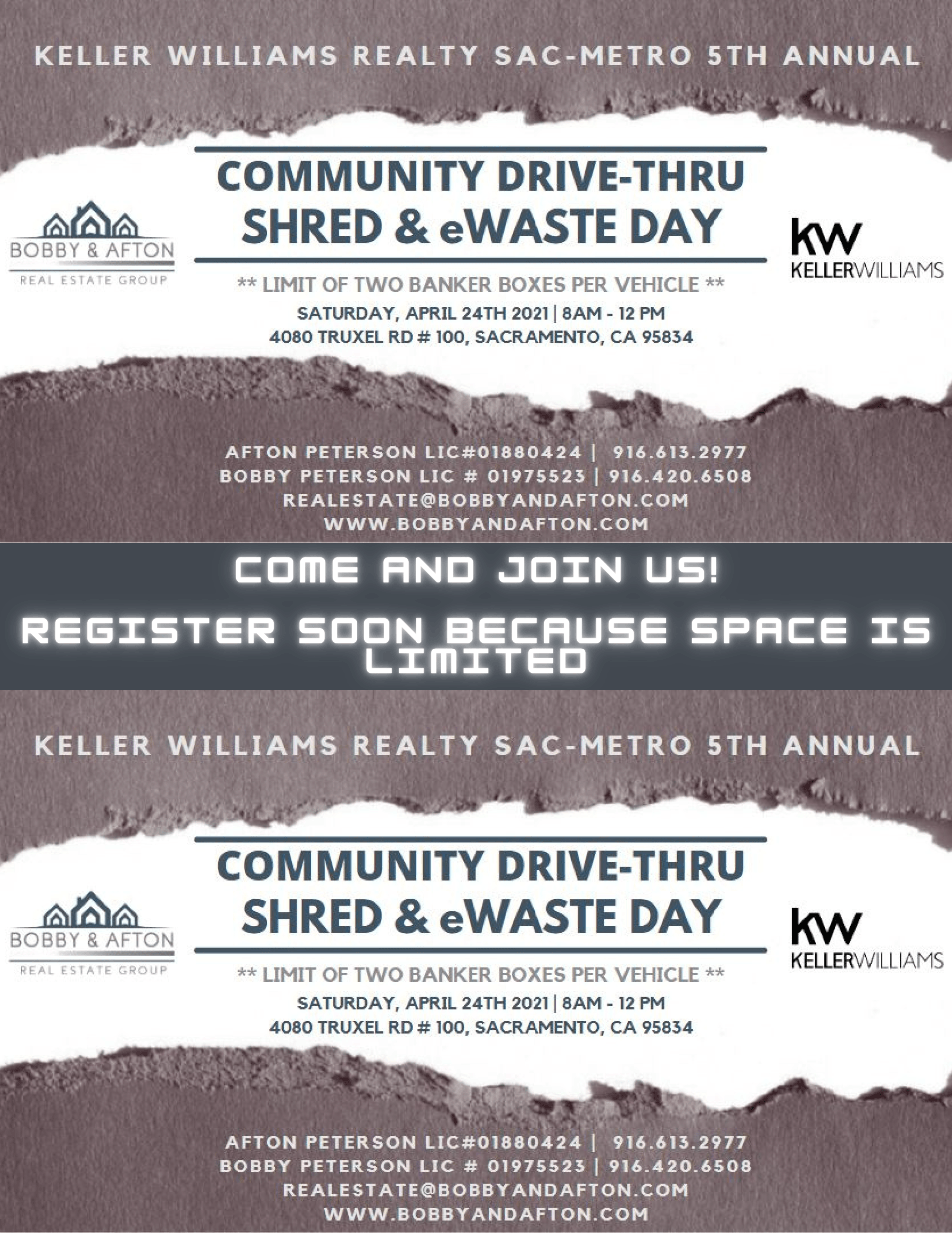 Events Bobby and Afton Real Estate Sacramento Real Estate