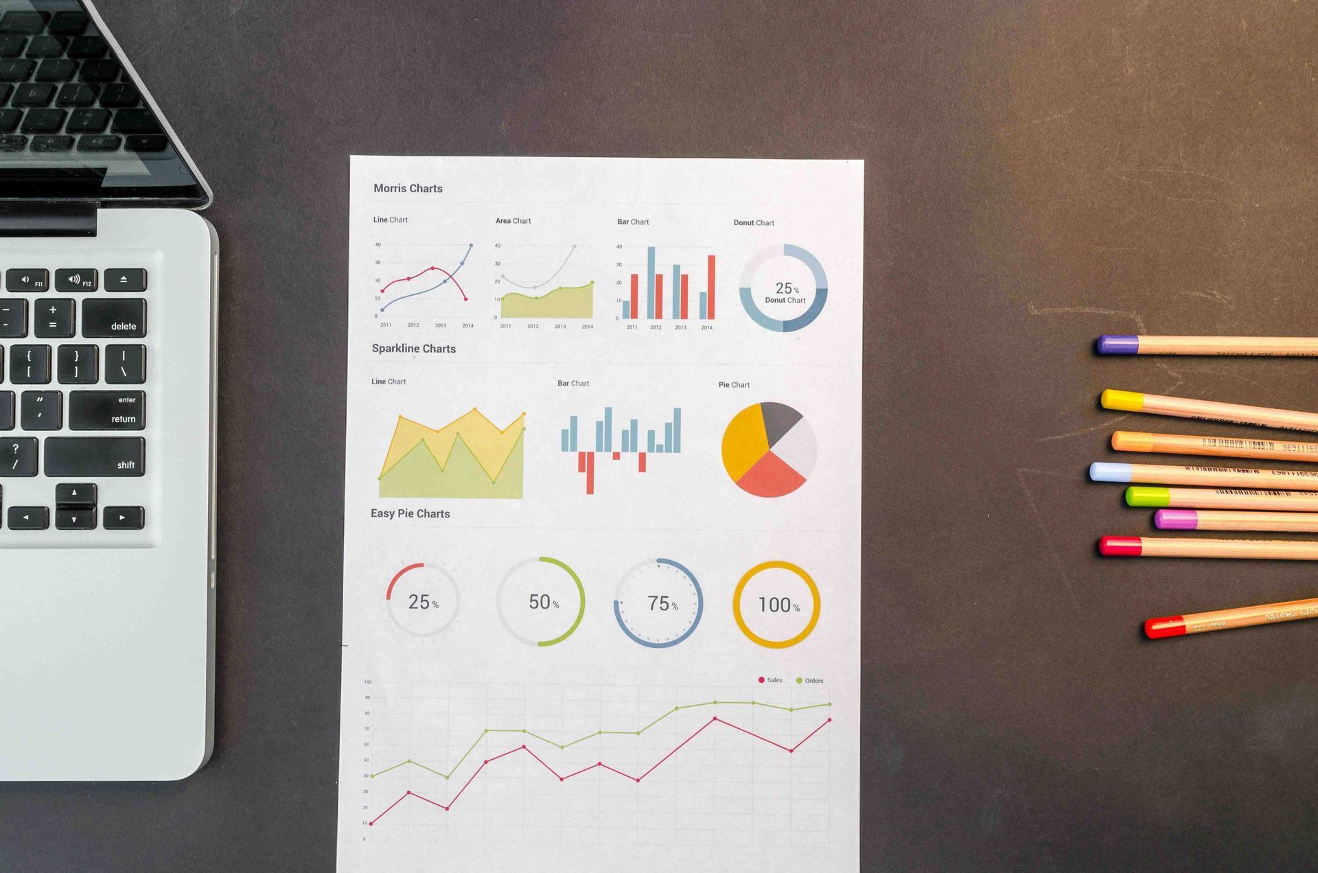 A computer screen showing general graphs | Acorn to Oak Strategies SEO 
