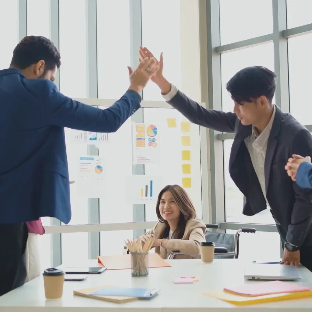 Image showing a business owner relieved after solving their SEO challenges in Knoxville, TN.