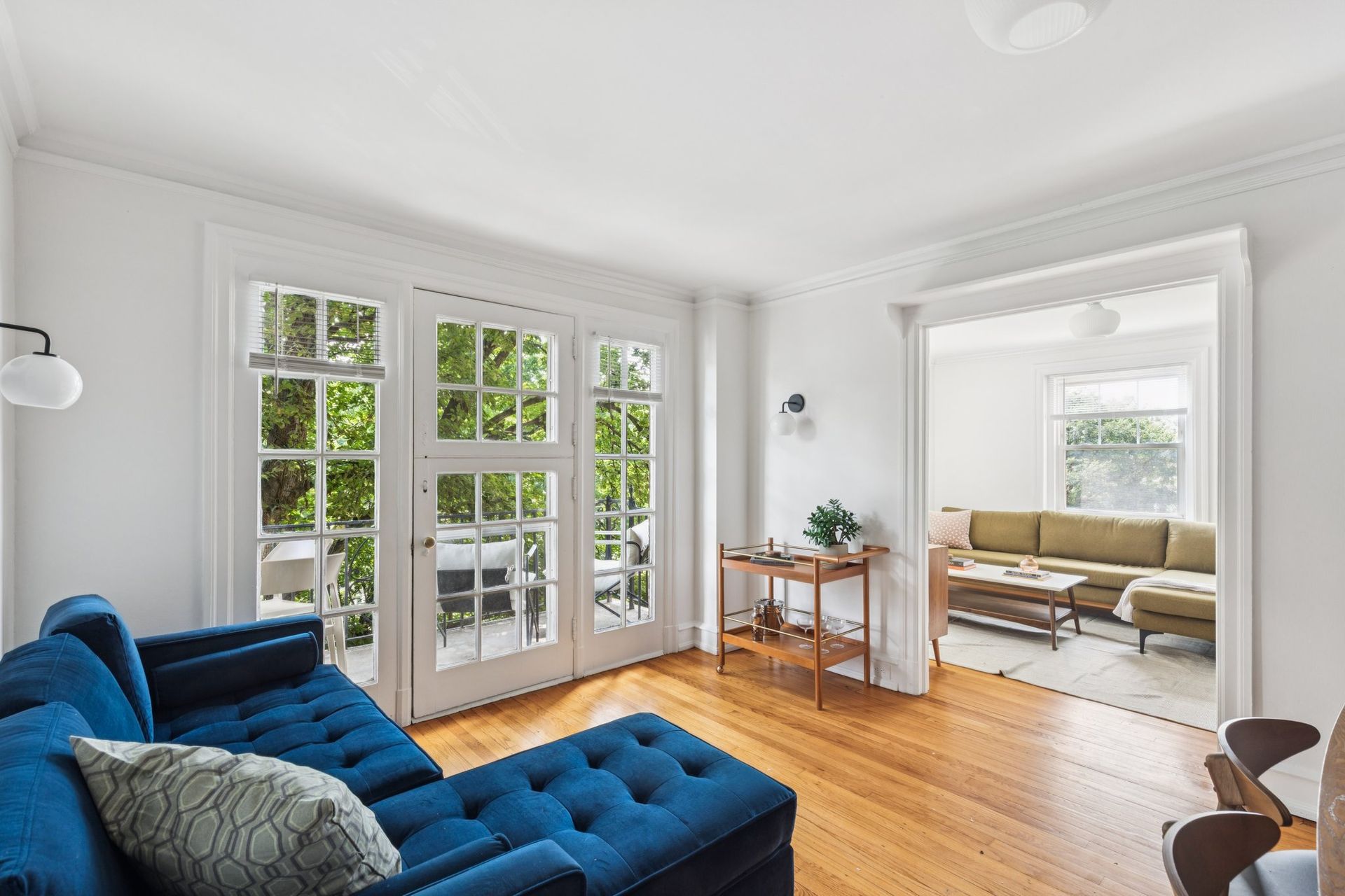 Open concept living room at Greenwood Terrace