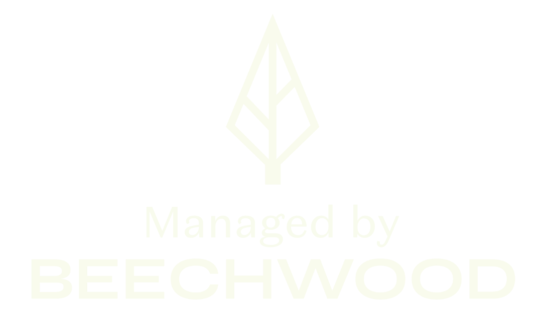 The logo for beechwood is a tree with a leaf in the shape of an arrow.