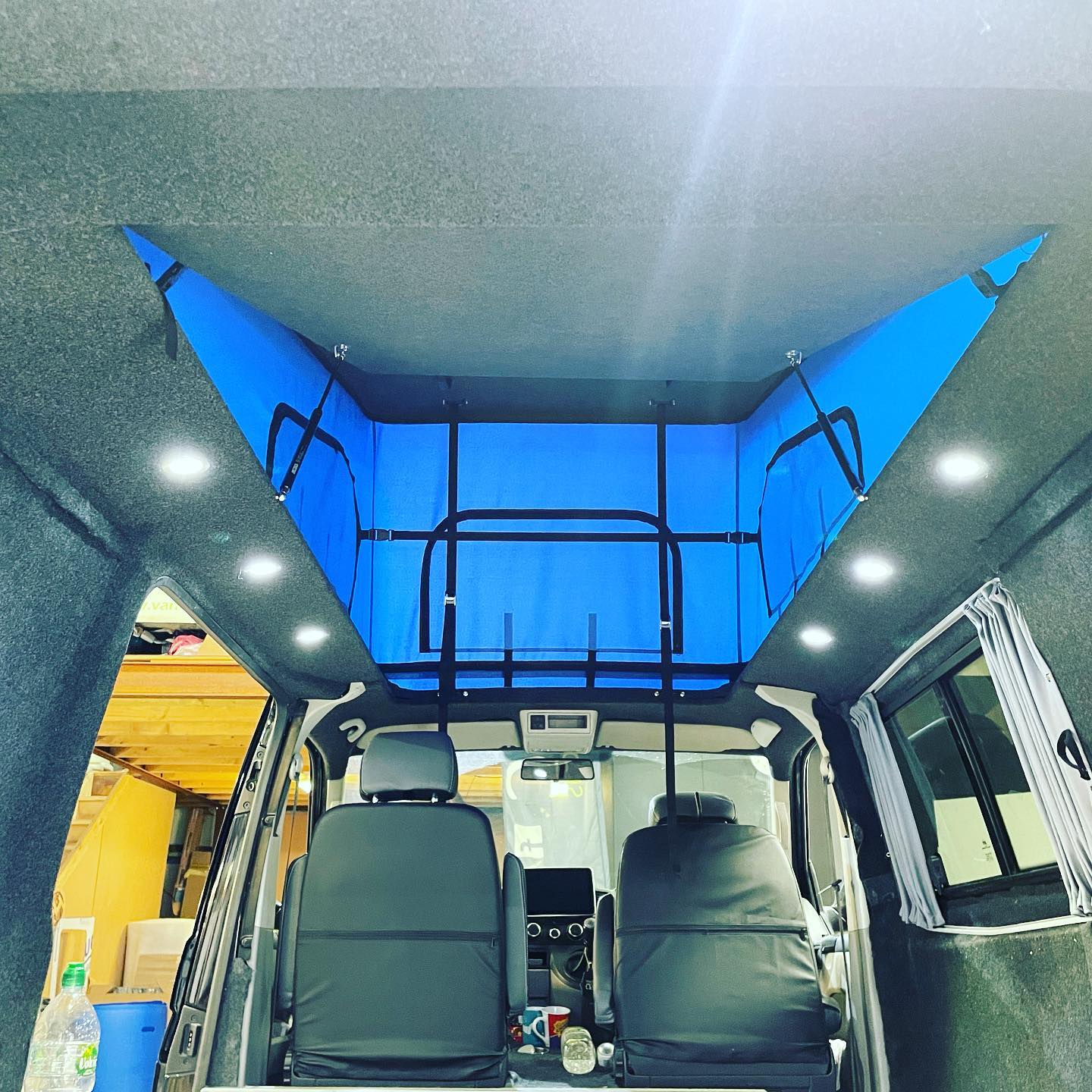 Inside of a skyline pop top roof