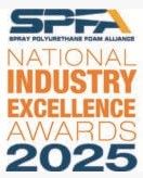 Logo for the SPFA National Industry Excellence Awards 2025, featuring blue and orange text on a white background.