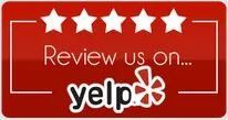 Red badge with five white stars and 
