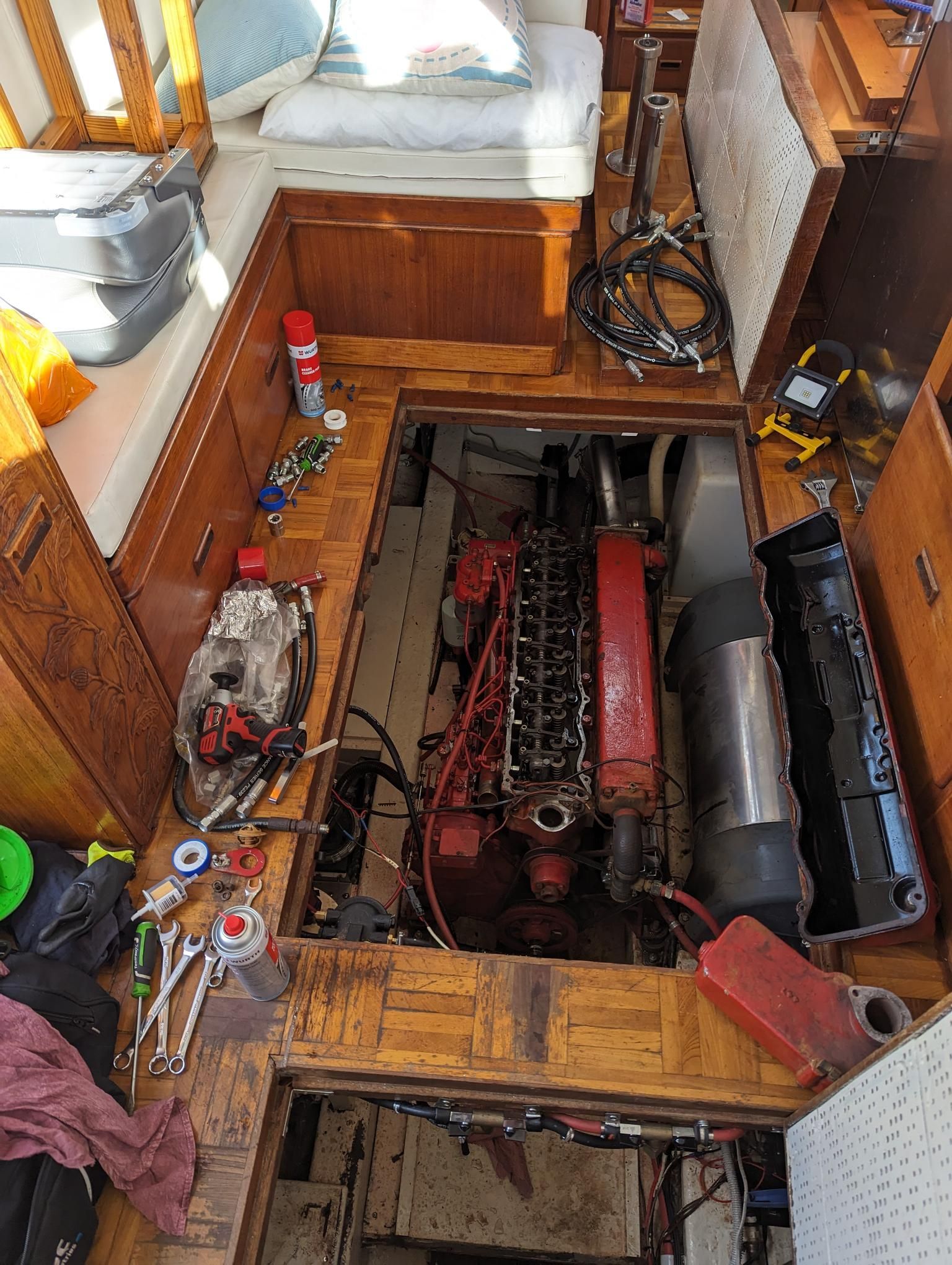 Engine in Boat's Open Hatch — Symbiote Systems in Airlie Beach, QLD