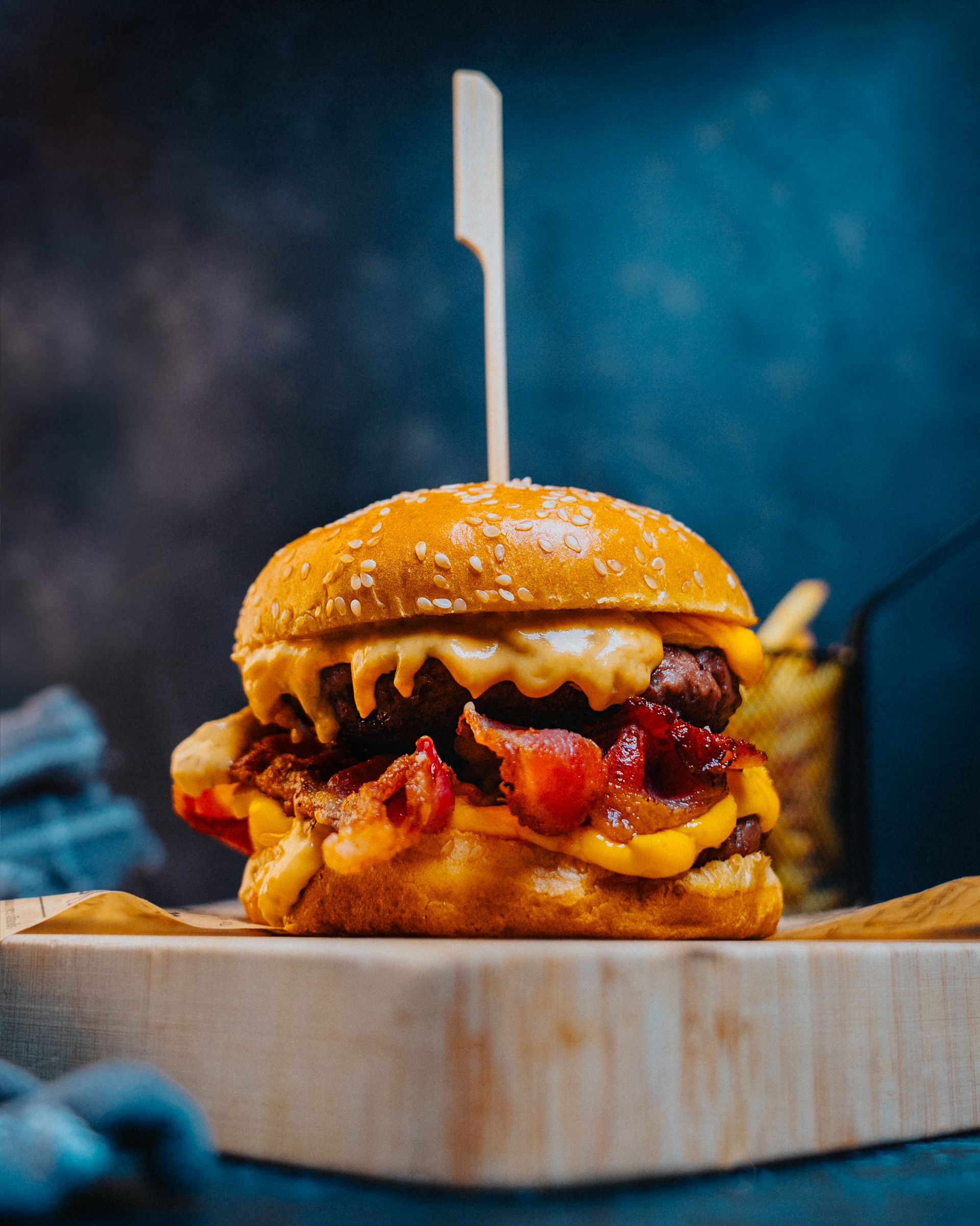 Burger food photography in Stratford Upon Avon
