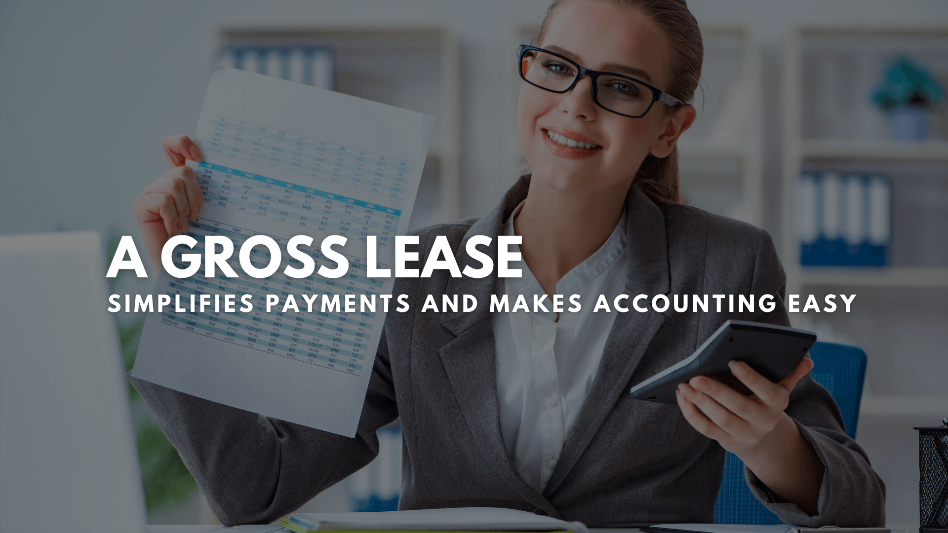 Accountant displaying reports for the performance of a commercial rental property.
