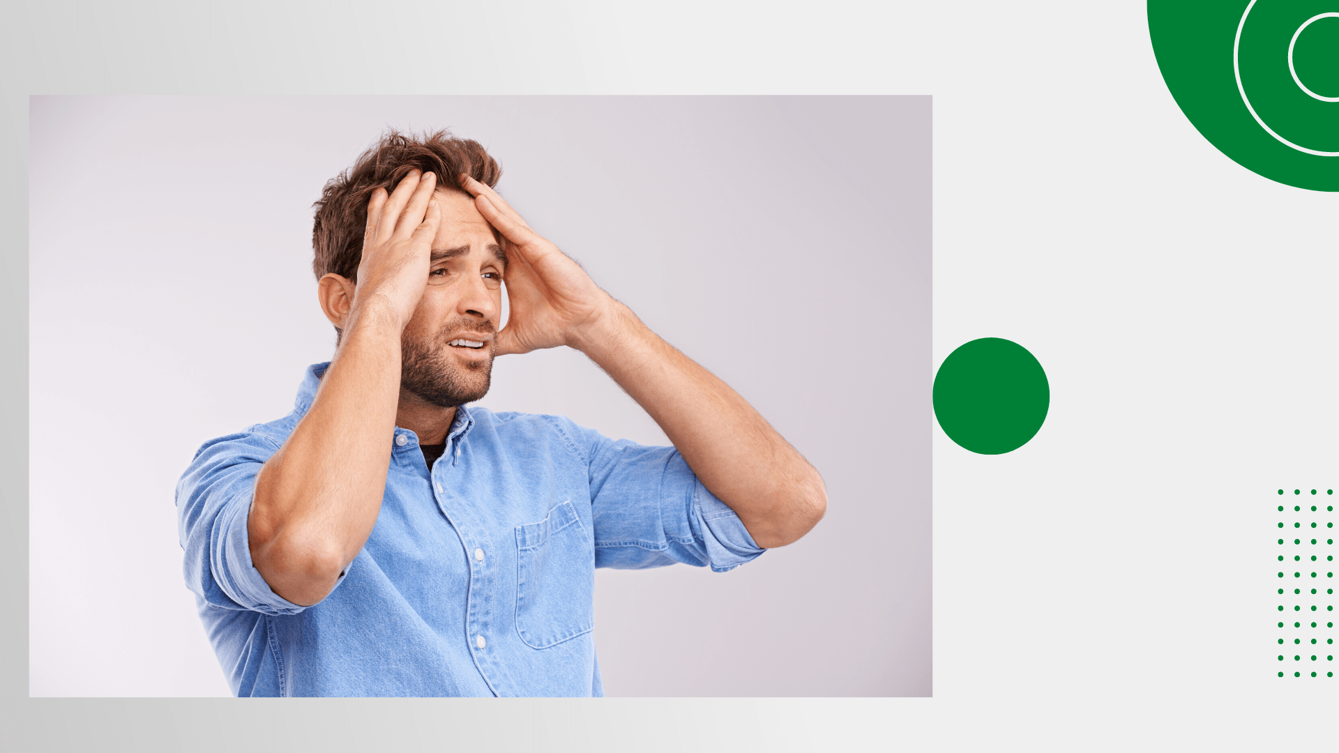 MAn stressed about property taxes.