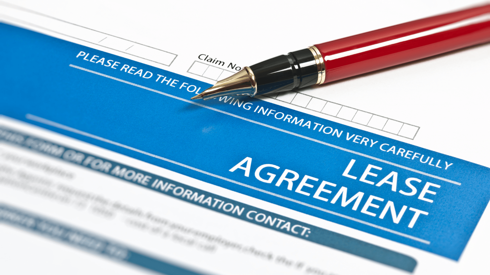 Photo representing a gross lease to be signed.