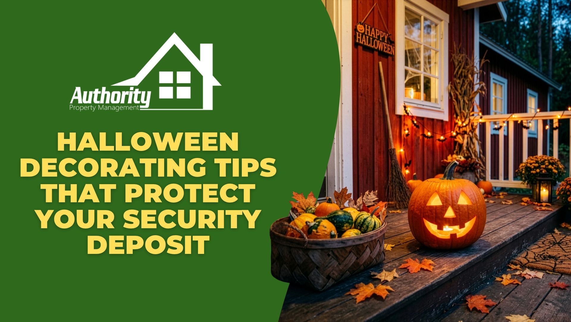 Home with Halloween decorations